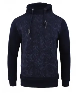Gabbiano hoodie blauw met patroon