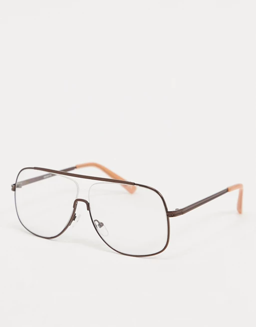 Beste fashionista bril zonder sterkte: ASOS DESIGN square fashion glasses