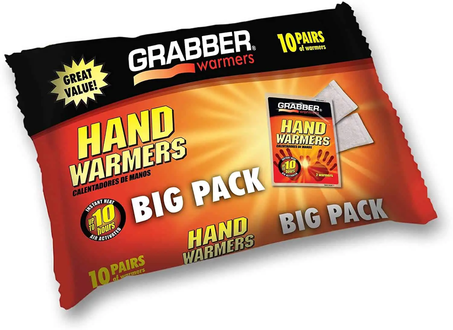 Grabbers handwarmers grote verpakking